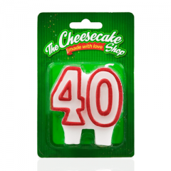 NUMBER 40 CANDLE